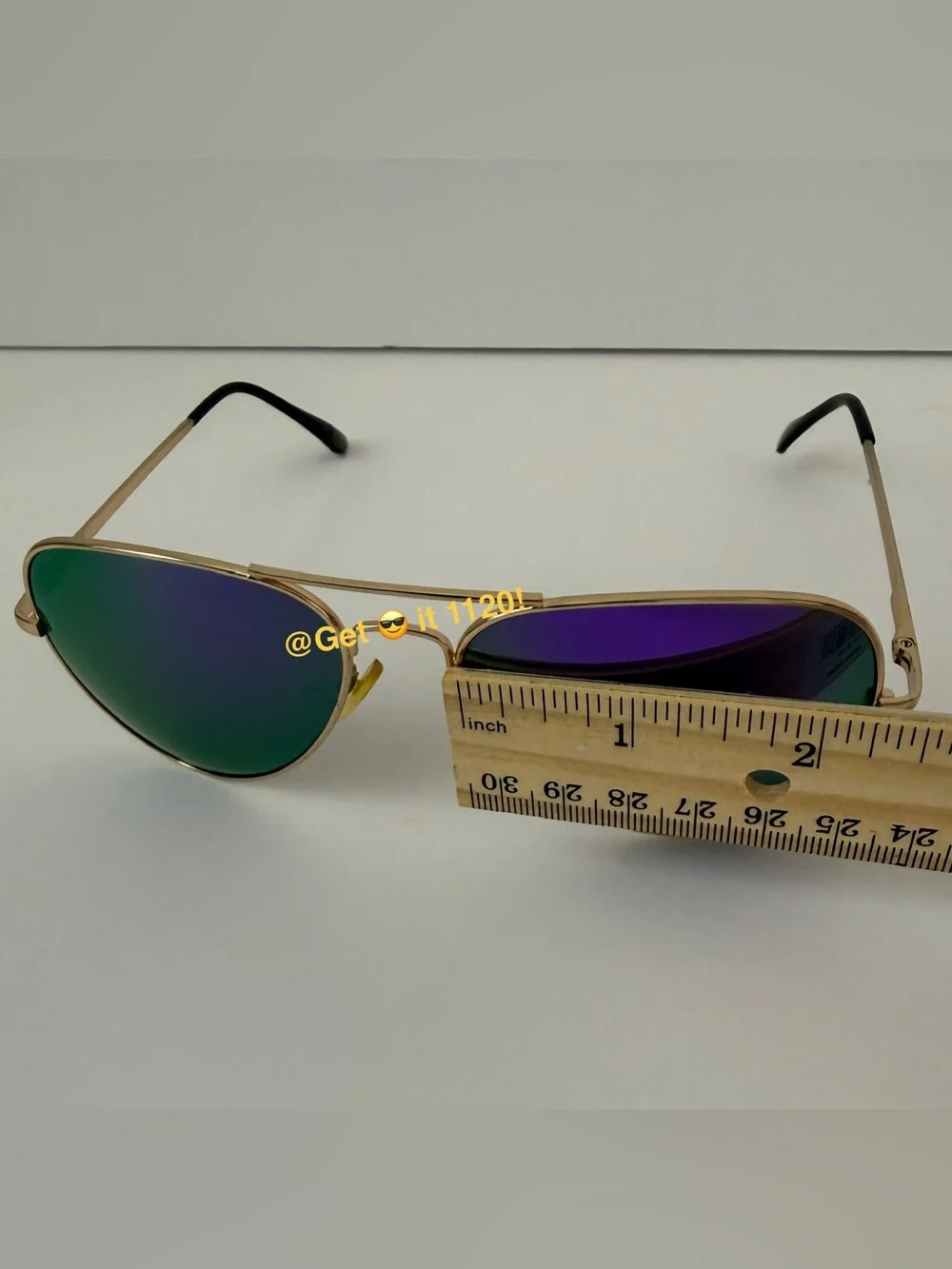Tinted Aviator Sunglasses Purple Gold Lenses Ron Jon